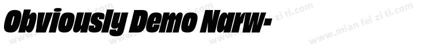 Obviously Demo Narw字体转换